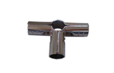 3 conectores da tubulação de Chrome do metal flexível da maneira para a tubulação que submete para fora o diâmetro 28mm