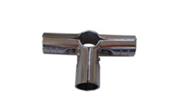 3 conectores da tubulação de Chrome do metal flexível da maneira para a tubulação que submete para fora o diâmetro 28mm