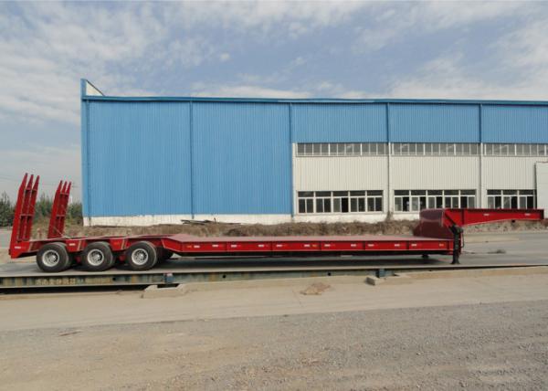 Swivel Axles Low Bed Semi Trailer For Heavy Machine Transport 30T-150T