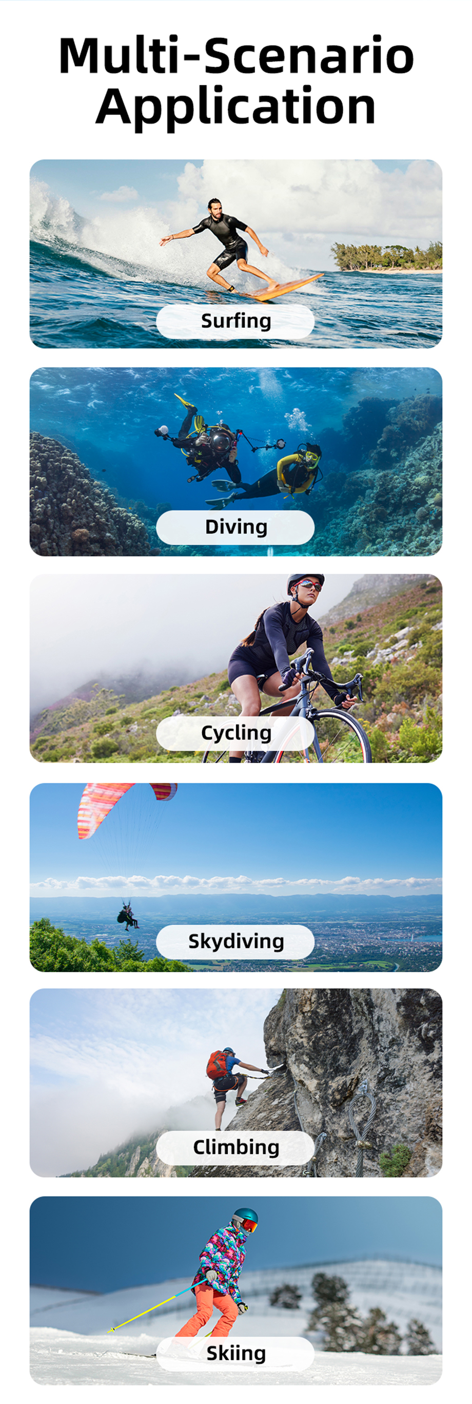 Newest HD 4k Dual Screen Sport Action Camera Motorcycle Bike Helmet Riding Camera 30M Waterproof Sport Camera with WIFI
