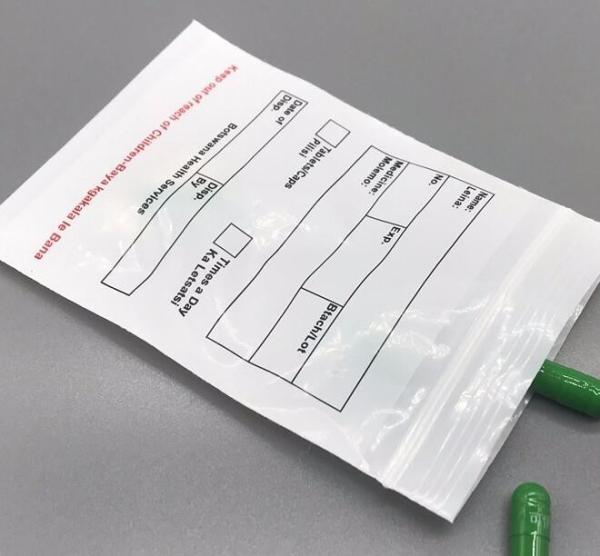 Double Pocket Zipper Transparent Packaging Film Eco-Friendly Plastic Liquid Bio Hazard Biohazard Medical PE Pathological Seal Bag