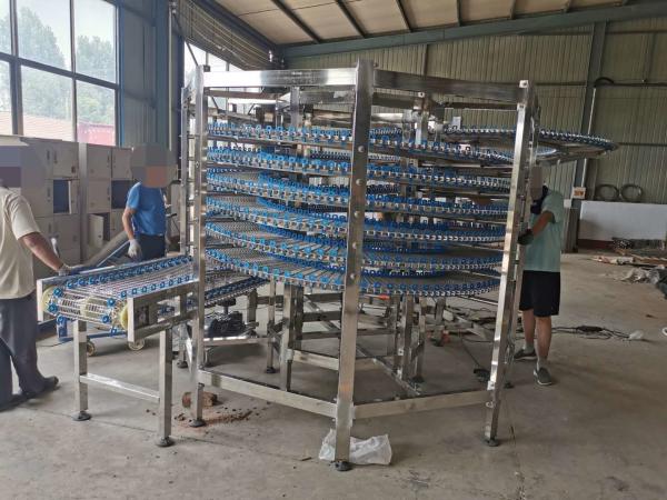                  Large Commercial Bakery Bread Spiral Cooling Conveyor Machine Manufacturer             