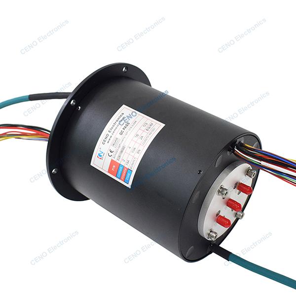 Integrate Electric power Ethernet & RF Slip Ring with Radio Frequency Rotary Union