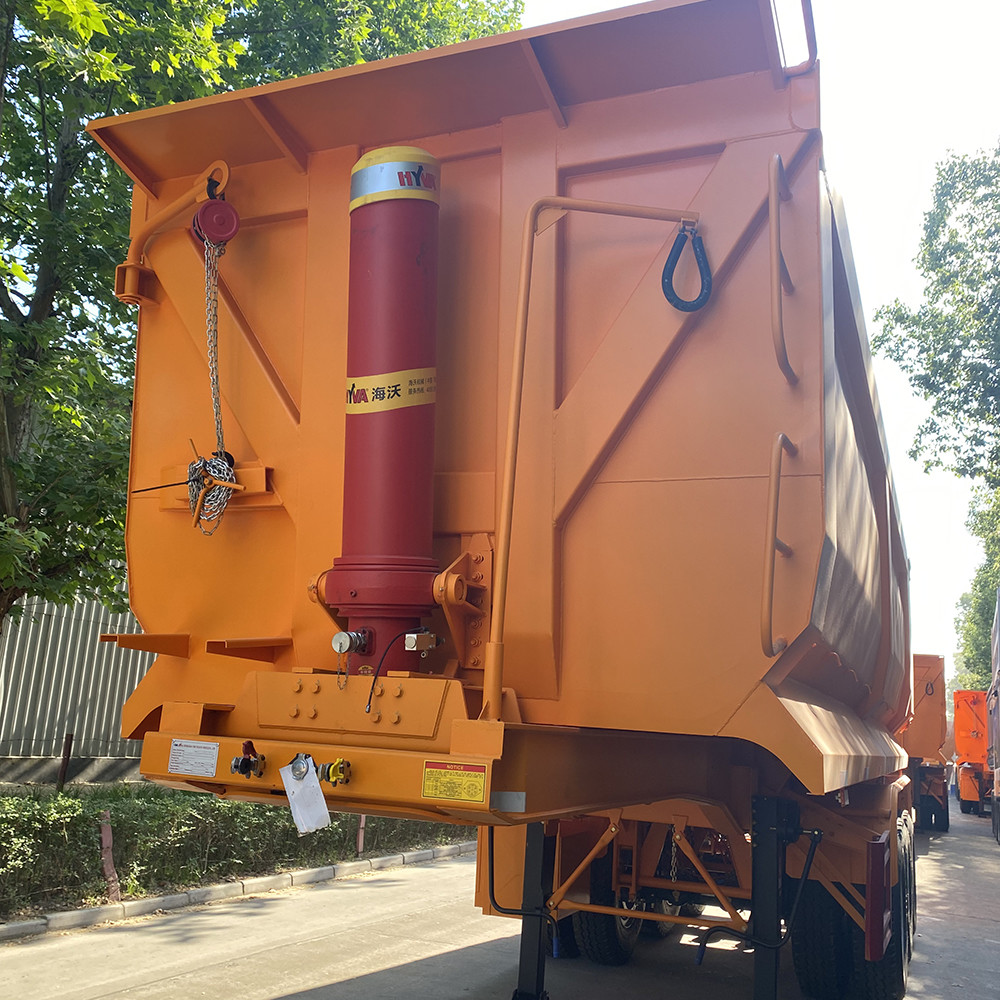 2022 Africa Model U-shaped Semi Trailer End Dump Truck with Stones and Sands Function