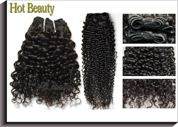 100G Brazilian Deep Curly Hair Kinky Curl No Split  Double Weft Easy To Care