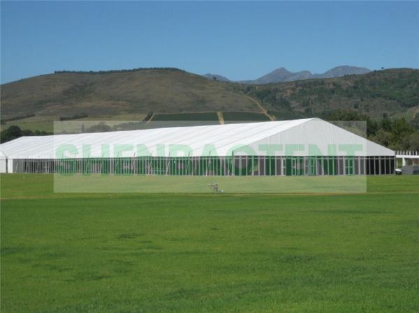 Clear Span Marquee Catering Tents With Glass Wall Aluminium Profile 4 Meter Height