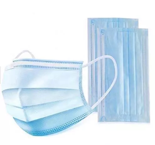 Blue Color 3 Ply Disposable Face Mask , Skin Friendly Dust Protection Mask