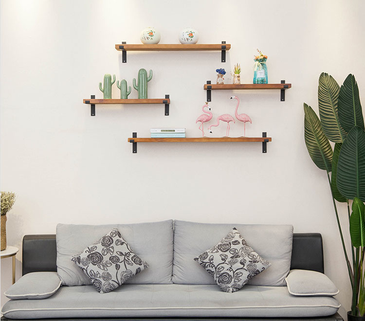 Contemporary Design 3 in 1 Floating Wood Wall Shelves for Apartment Organization
