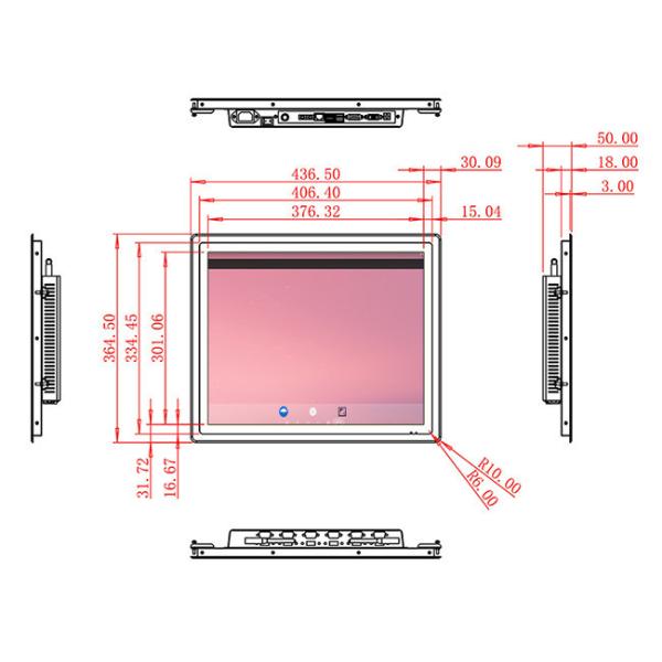 19-Inch capacitive panel for bus stations and airport terminals