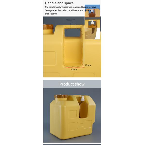 ISO9001 Outdoor 30l 5 Gallon Water Tanks With Handle 85*55mm