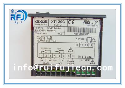 Controlador termostático preto de Dixell, termostato duplo XT120C da saída do controlador de temperatura de Digitas