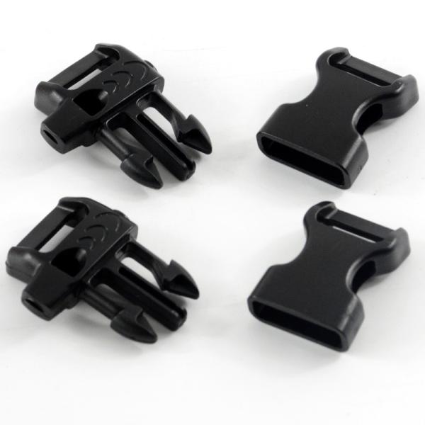 15mm Curved Side Release Paracord Whistle Buckle in Package Size 3.00cm * 2.00cm * 0.50cm