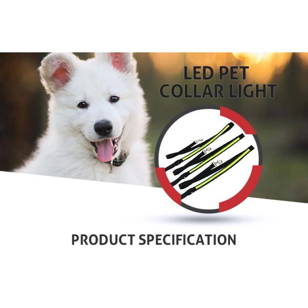 Led Flashing Strong Large Long Nylon Dog Leads , Glow In The Dark Dog Leash