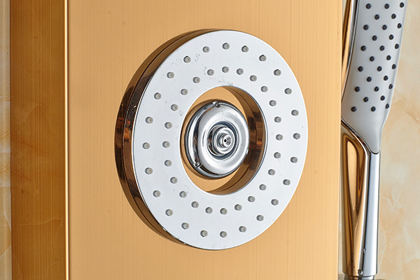 5 Way Massage Jets Bath Shower Panels , Waterfall Shower Panel Gold Painting ROVATE