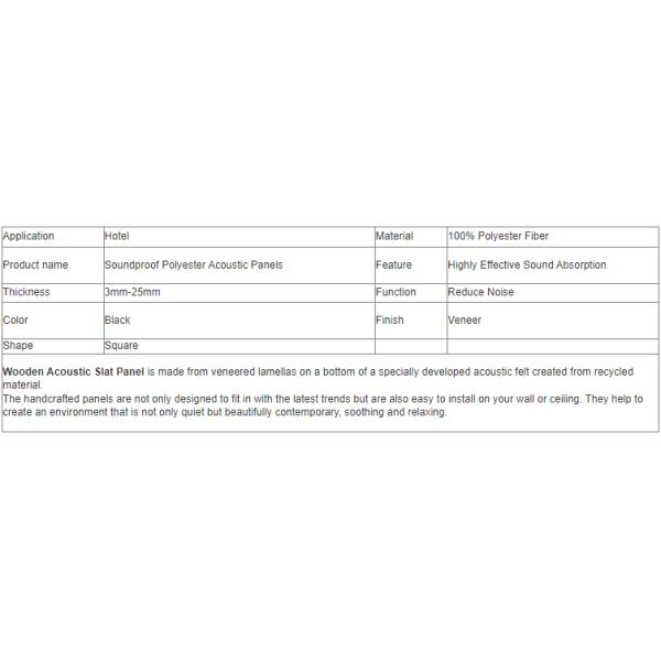 3D Model Design Wood Slat Wall Panels Black Customized For Noise Reduction