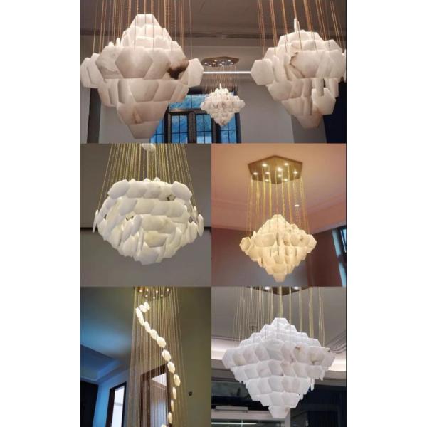 Lámpara de colgante de mármol de diseño moderno.