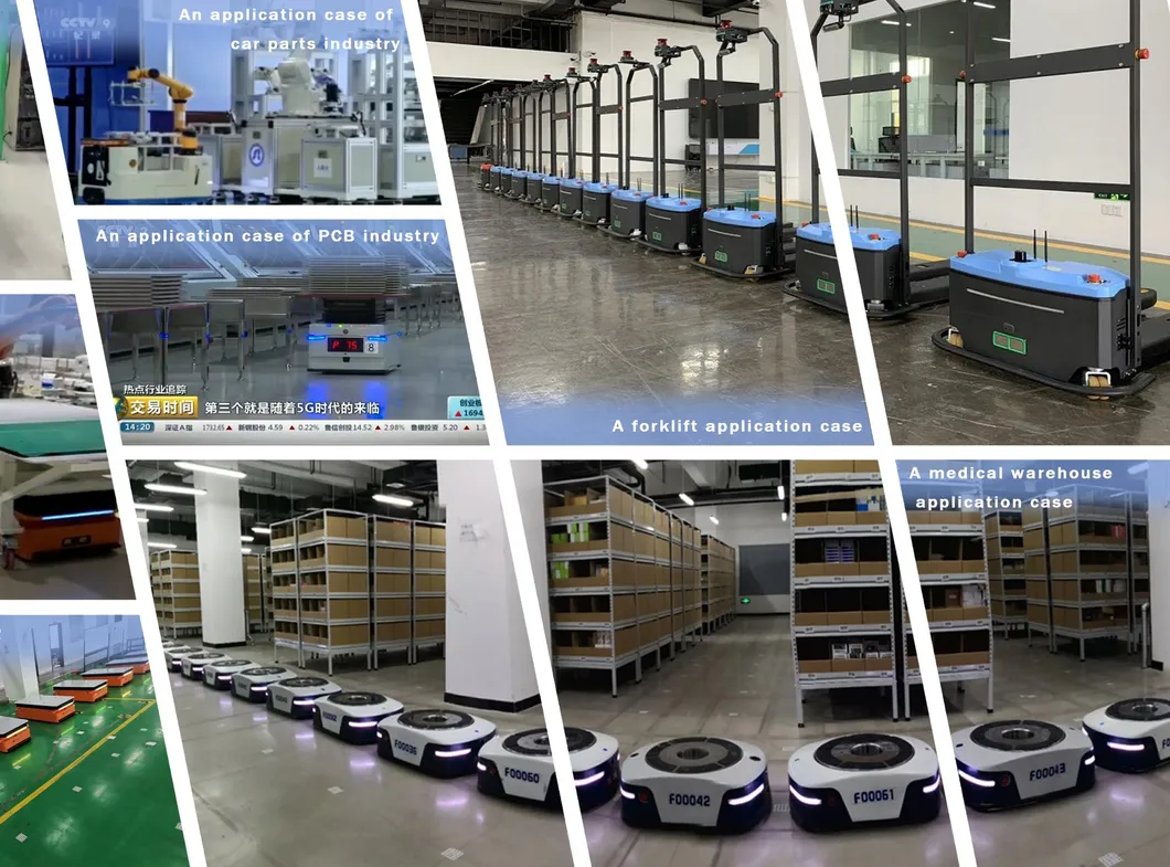 Electronic Lifter Jacking Agv Self-Driving Logistic Delivery Robots