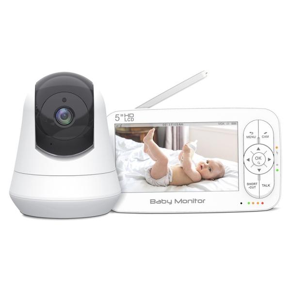 5 Inch FHD 1080P Smart Baby Monitor with 360° Pan Tilt
