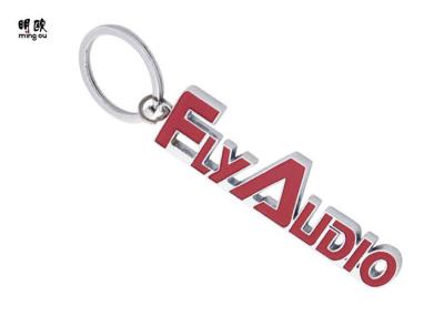 Flyaudio Design Metal Key Ring Zinc Alloy with Red Color Soft Enamel Fill