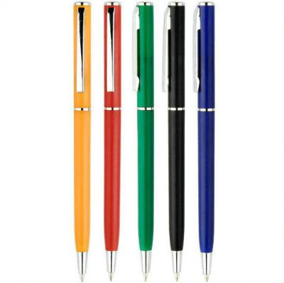 slim style twist hotel use printed gift logo plastic pen, hotel plastic ballpoint pen