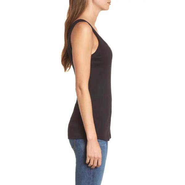 Custom Logo Black Casual Summer Cotton Fitness Biker Workout Tank Tops for Women