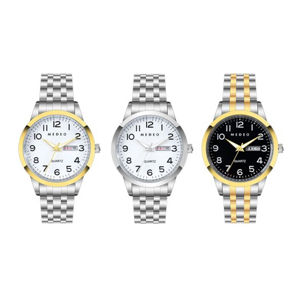 Silver Stainless Steel Quartz Watch With Japanese Movement