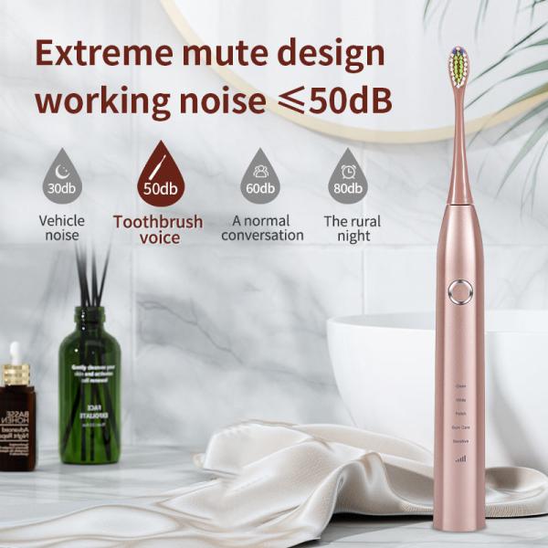 Multifunctional Gold Electric Toothbrush , Sonic Automatic Toothbrush With 15