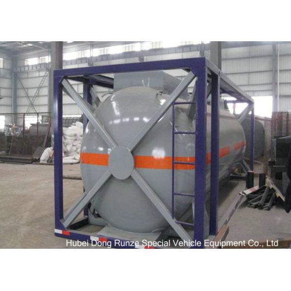 20FT Hydrochloric Acid ISO Tank Container Steel Lined PE 16mm 20000L-22000L