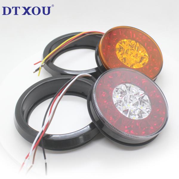 E-MARK DOT Approved 24V LED Truck Light Universal Round Tail Light for Reverse Back up