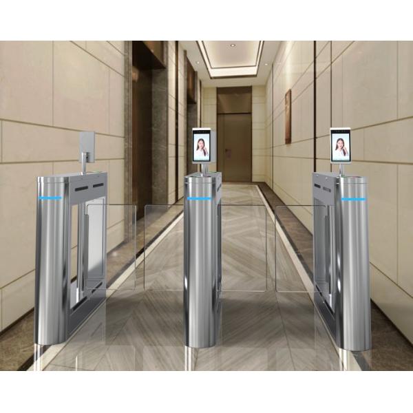 Face Recognition Access Control Turnstile Gate Silver Color 50KG Inside