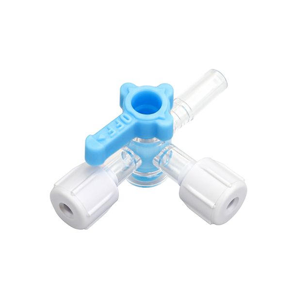 Connector Ozone Sterile Needlefree Medical Device 3 Way Stopcock for Hospital Clinic
