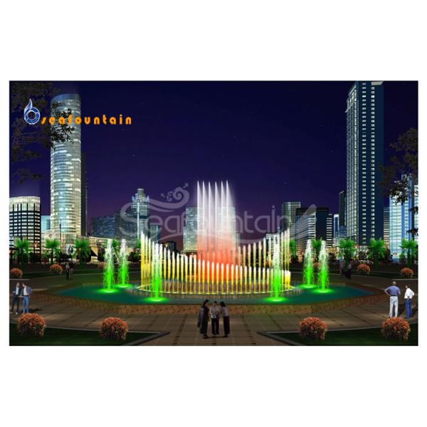 Changeable Lamps Musical Floating Fountain Stainless Outdoor