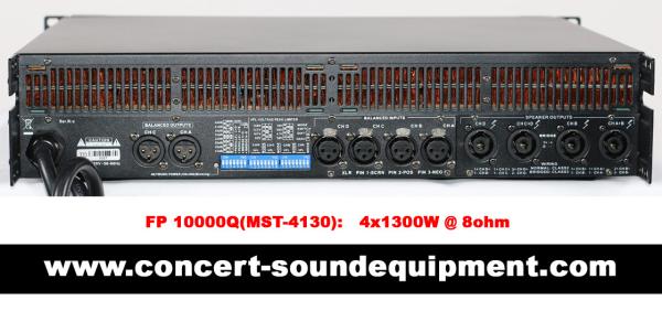 Hgh Power Nightclub Sound Equipment / Light Weight 4x1300W Amplifier FP 10000Q