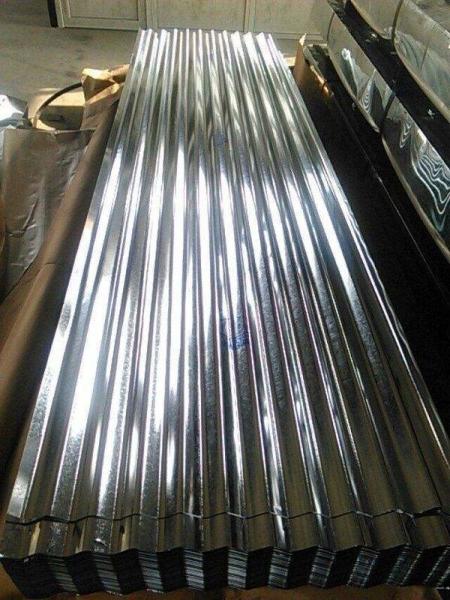 SGCC, SGCH, G550 JIS 3000mm galvanizou folhas telhando onduladas