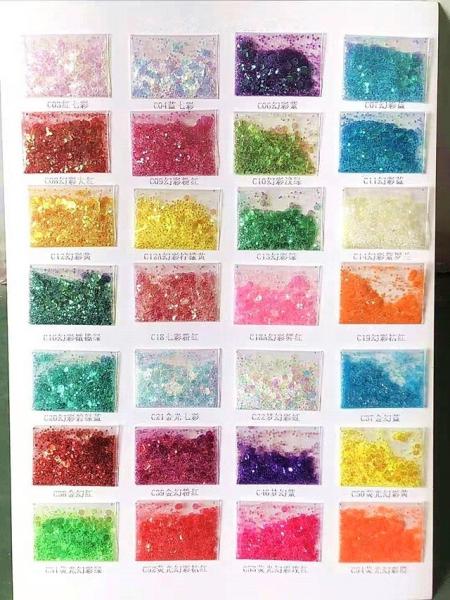 Colorful Glitter Powder Nail Art Crafts Indoor Decorations for Christmas Holiday Holographic Polyester Chunky Mixes Bulk