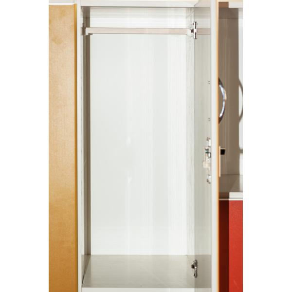 Smart Four Tier Lockers Wear Resistant PVC Material Red Storage Lockers