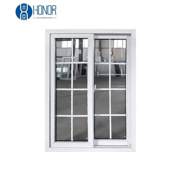 Fenêtre coulissante en PVC avec verre trempé et moustiquaire