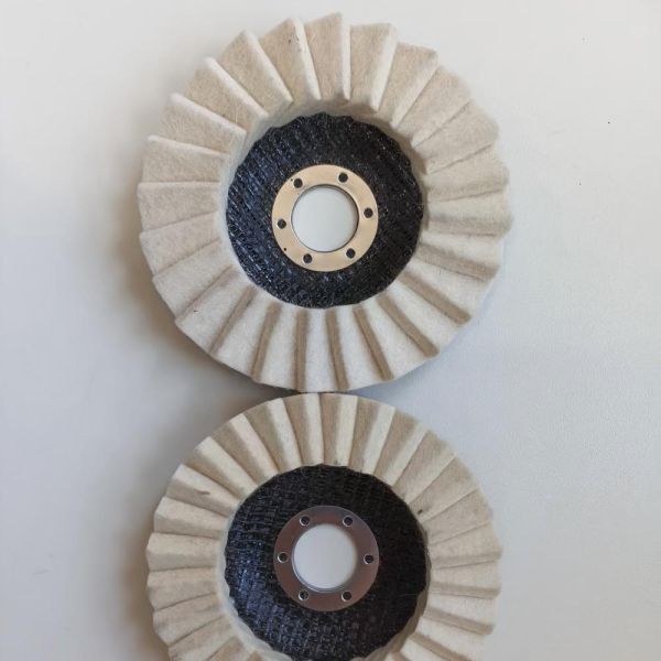 Metal Buffing Sander Wool Felt 80-240 Grit Flap Disc Wheel Marble Fiberglass Backing