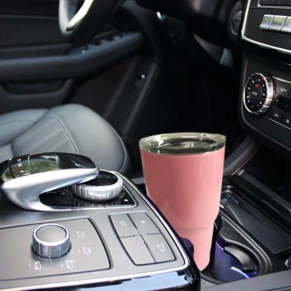 Vehicle Use Pink Stainless Steel Tumbler Custom Sport Coffee Travel Mug