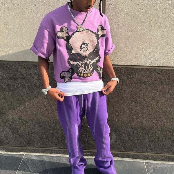 100 gramas camiseta cortada em quadrado Tecido Peso Homem Oversized Raw Hem Drop Shoulder