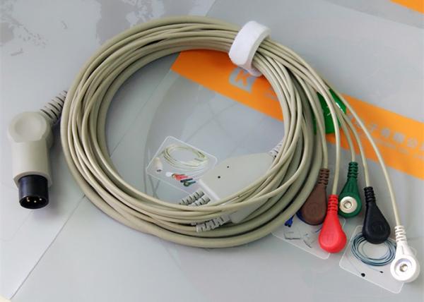 TPU Material Patient Monitor Accessories One Piece ECG Cable Compatible M&B