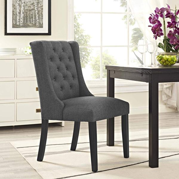 Kitchen Fabric Covered Dining Chairs , Fabric Parsons Chair Tufted Upholstered