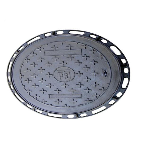 Heavy Duty Cast Iron Manhole Cover Round Style For Construction Road Facility
