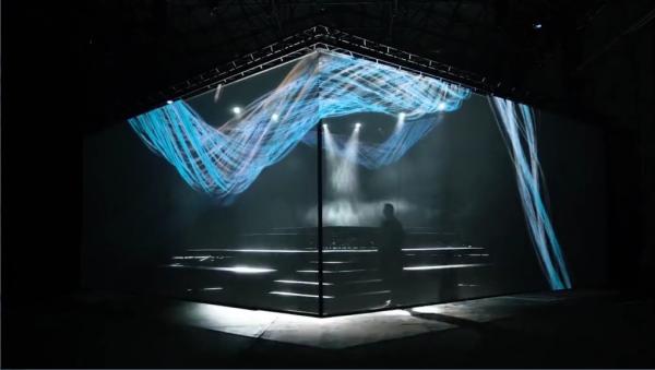 L'écran transparent Hologauze d'hologramme de Pepperscrim 3D pour l'étape voient