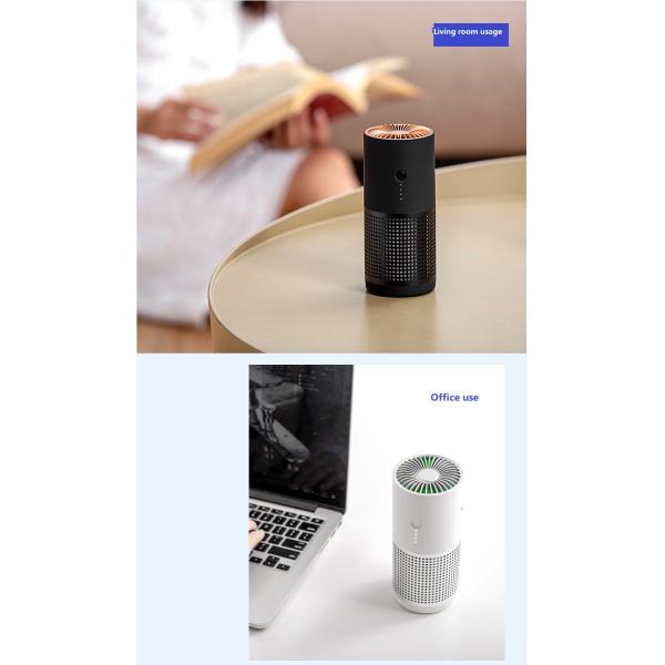 Formaldehyde Removal Mini Desktop Air Purifier with Negative Ion Technology and USB Port