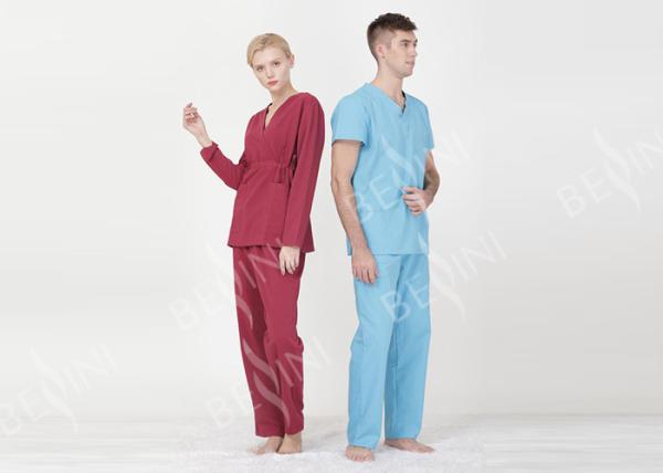 OEM ODM Hospital Nursing Clothes Uniform 100% Cotton SGS Custom Logo