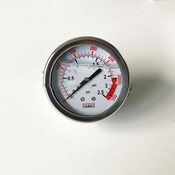 Calibre de pressão enchido água do selo 60Kpa do diafragma do manômetro do SUS para o tratamento da água do Ro