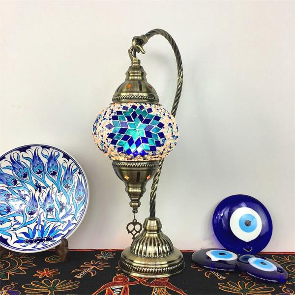 Moroccan Table Lamp Retro Romantic Bedroom Living Room Dining Hotel Hotel Bar Bar Turkish Lamp(WH-VTB-08)