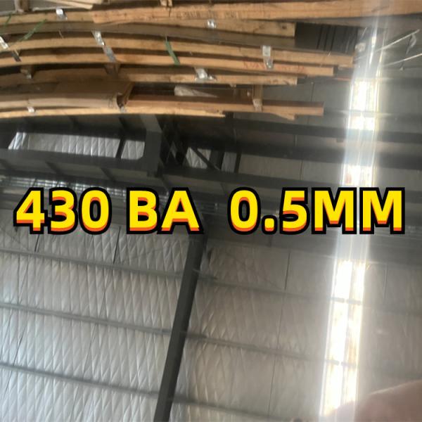 Bobina de aço inoxidável 430 BA SS macio e brilhante INOX 430 tira de aço inoxidável 0,5 mm