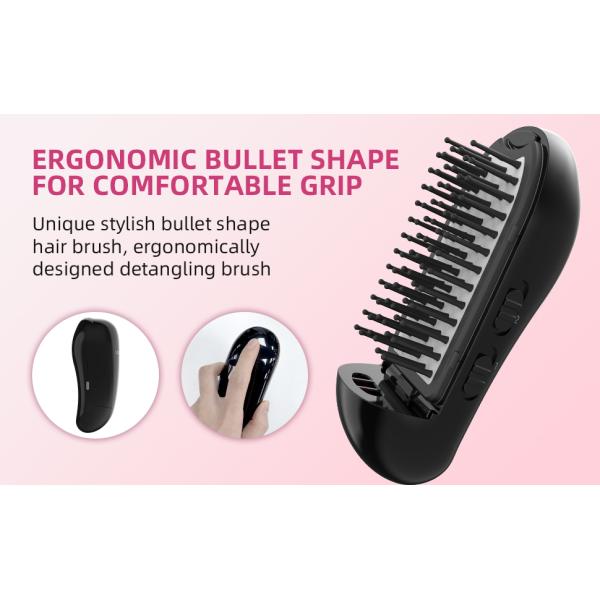 Blue LED Negative Ion Hair Brush IONIC Hair Brush For Frizz Control